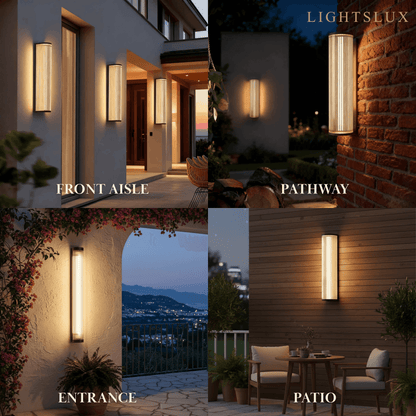 Irondale moderne Außenwandleuchte – wasserdichte Sensorleuchte für die Terrasse