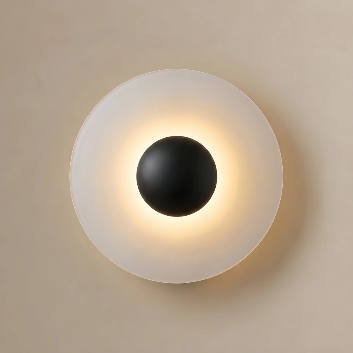 Irondale Vintage Outdoor Wall Lamp - Black/White Round Metal Design for Garden & Patio