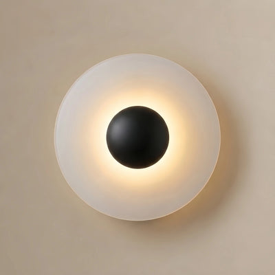 Irondale Vintage Outdoor Wall Lamp - Black/White Round Metal Design for Garden & Patio