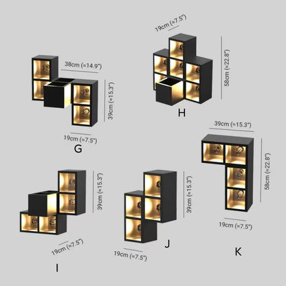 Industrial Outdoor Wall Lamp - Black Metal & Glass Square/Rectangle Design for Garage
