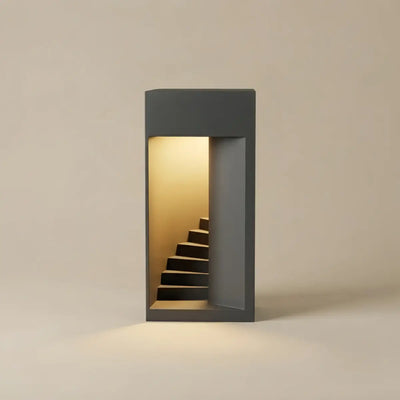 ALS793Arcato Modern Outdoor Floor Lamp - Black Metal Rectangular Design for Garden & Patio