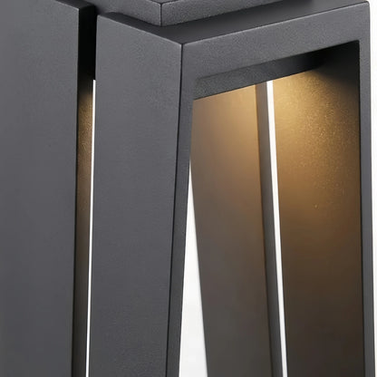 Arcato Industrielle Stehleuchte aus Metall und Glas für den Außenbereich – Schwarzes Gestell für den Garten