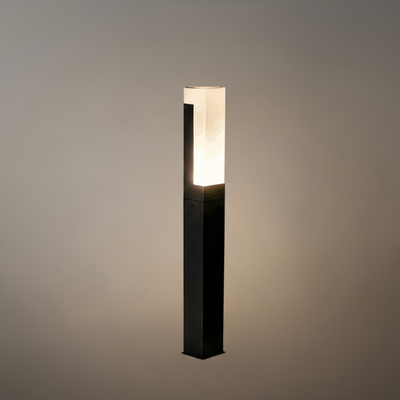 Arcato Moderne schwarze LED-Wegeleuchte – Metall-Außenleuchte mit Sensor für Garten/Terrasse