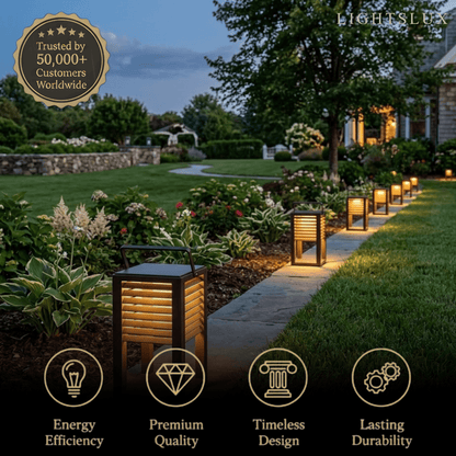 Irondale Modern Solar Outdoor Floor Lamp – Rectangular Black Lantern Light Garden/Patio