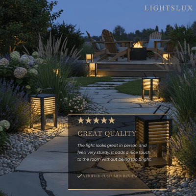 Irondale Modern Solar Outdoor Floor Lamp – Rectangular Black Lantern Light Garden/Patio
