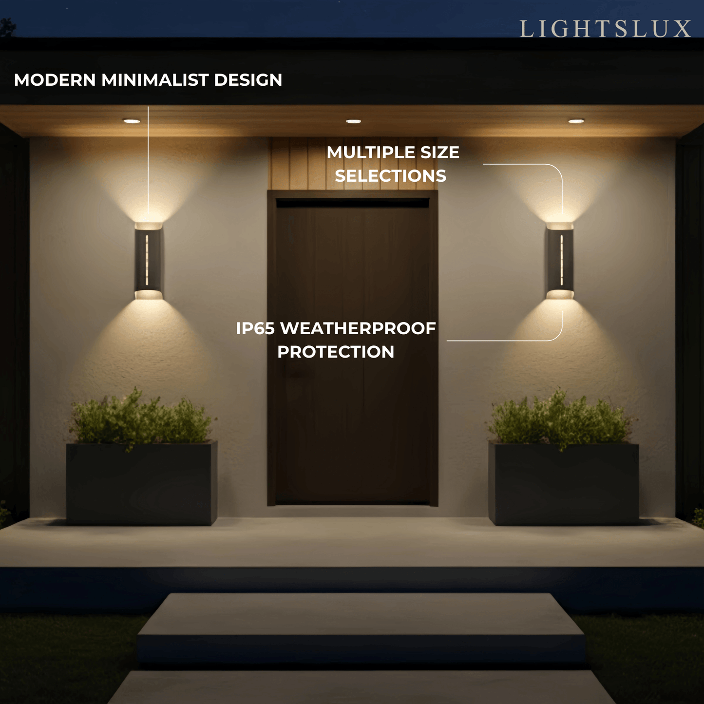Irondale Modern Solar Sensor Wall Lamp – Black Metal Courtyard/Garden