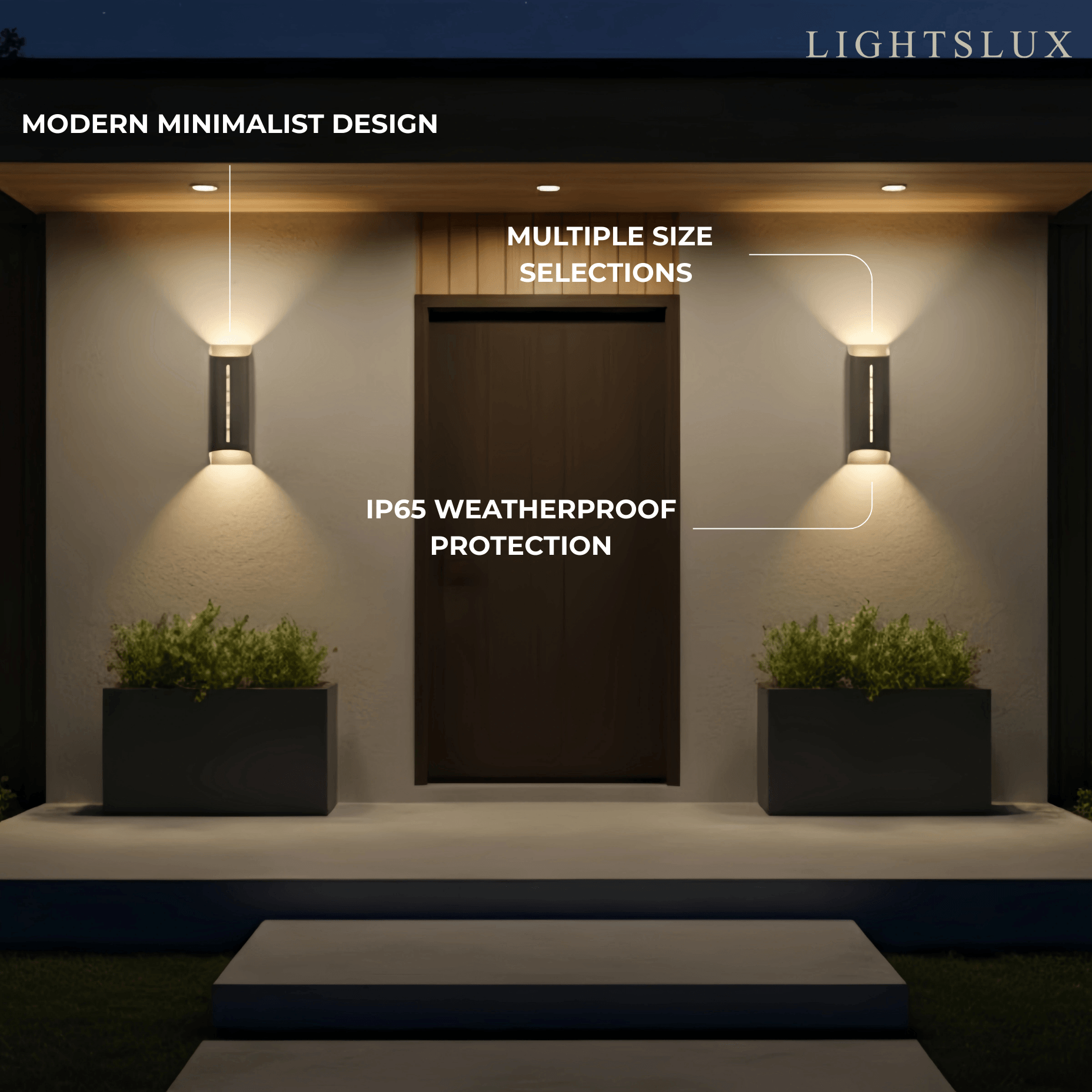 Irondale Modern Solar Sensor Wall Lamp – Black Metal Courtyard/Garden