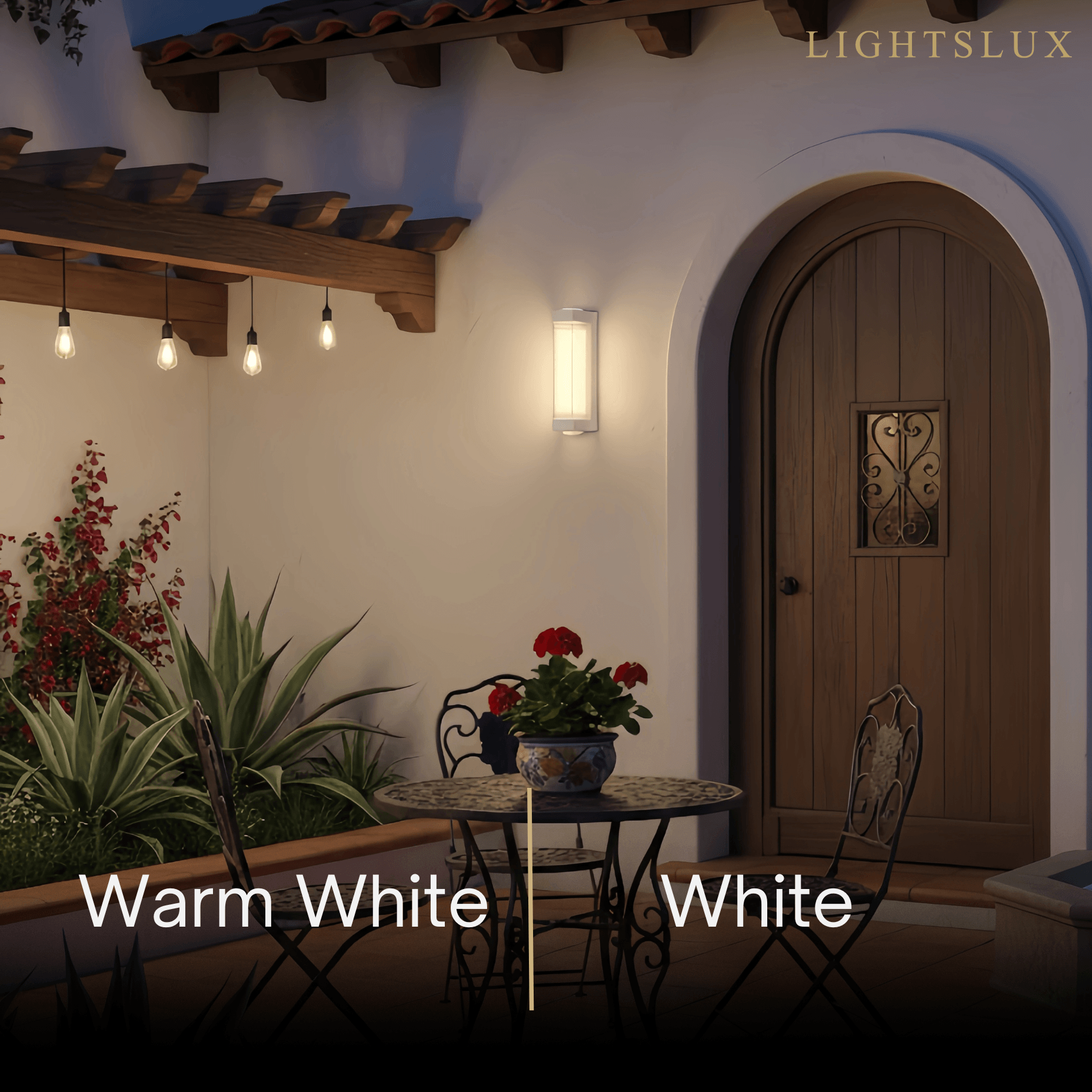 Arcato Nordic Outdoor Wall Lamp – White/Black Acrylic Light for Courtyard/Patio