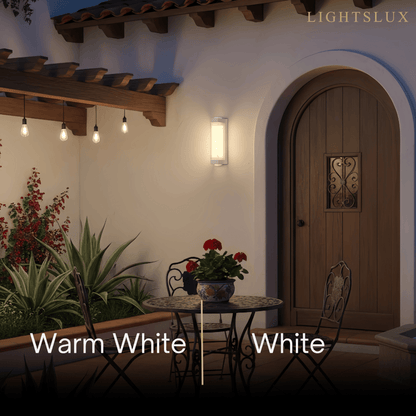 Arcato Nordic Outdoor Wall Lamp – White/Black Acrylic Light for Courtyard/Patio