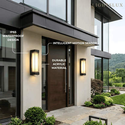 Arcato Nordic Outdoor Wall Lamp – White/Black Acrylic Light for Courtyard/Patio
