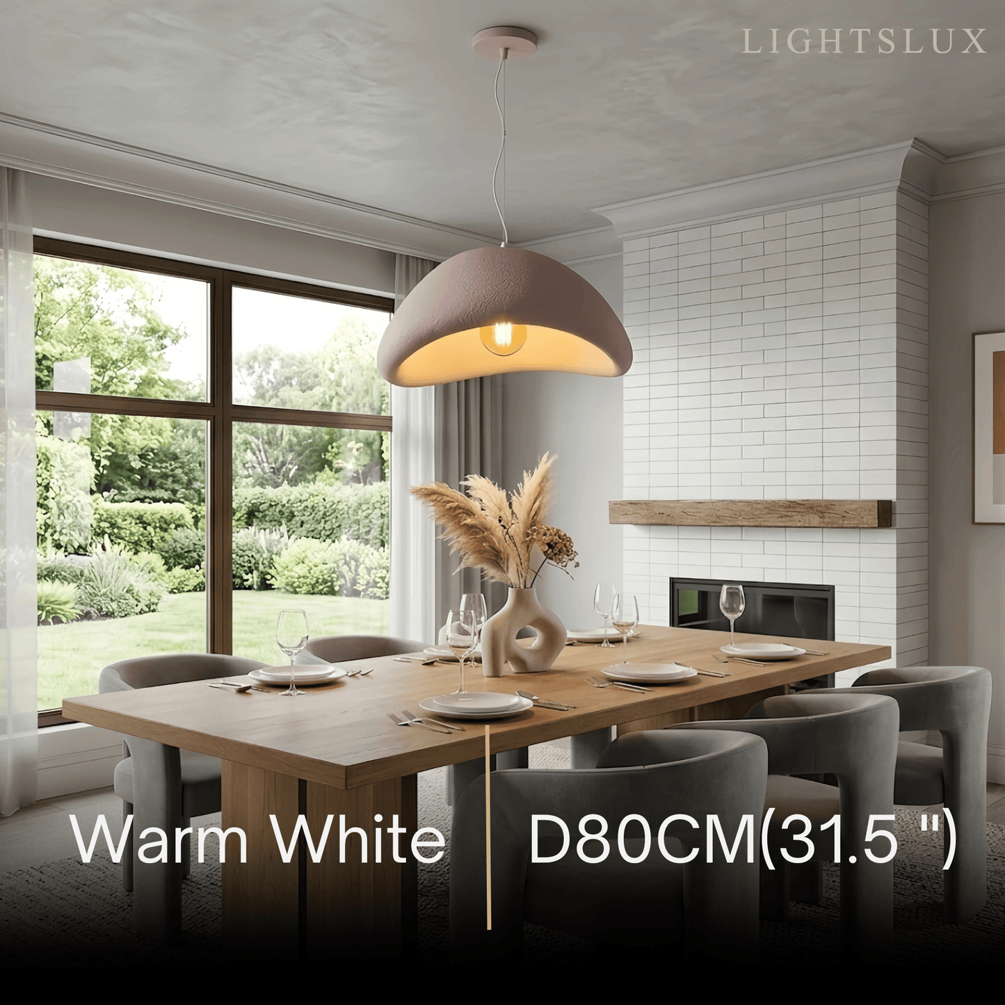 Art Deco Pink Pendant Light