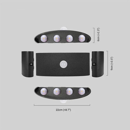 Arcato Modern Outdoor Wall Lamp - Black