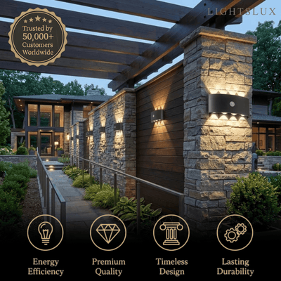 Arcato Modern Outdoor Wall Lamp - Black