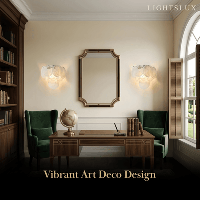 Vetro_Art_Deco_Glass_Wall_Lamp_--__Red_Green_White_Finish_for_Living_Room
