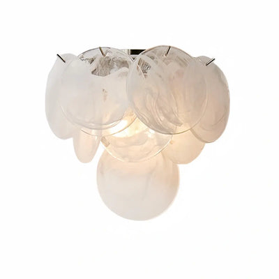 Vetro Art Deco Glass Wall Lamp -- Iron Body Red/Green/White Finish for Living Room