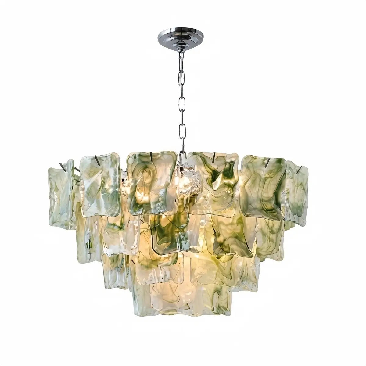 Excelis Luxury Branch-Style Tiered Chandelier— Metal & Glass Multicolor for Dining Room