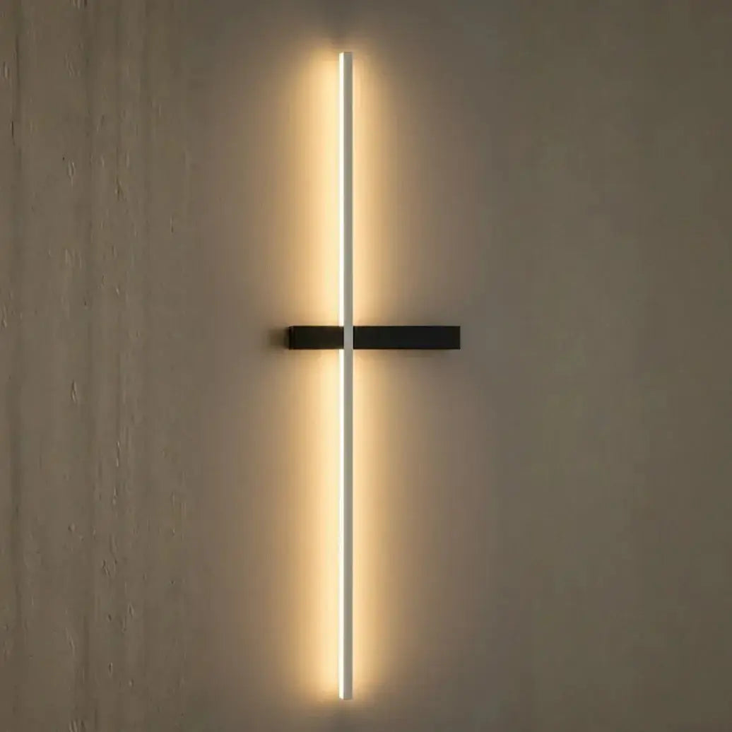 Arcato Minimalist Linear LED Wall Lamp – Black/White/ Red for Living Room