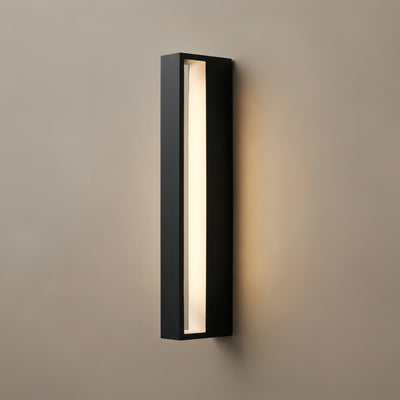 Arcato Modern Rectangular Outdoor Wall Lamp – Metal Sensor Light Garden/Patio