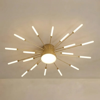 Nebula Moderne Feuerwerk Deckenleuchte – Gold/Schwarz für Schlafzimmer Esszimmer Wohnzimmer