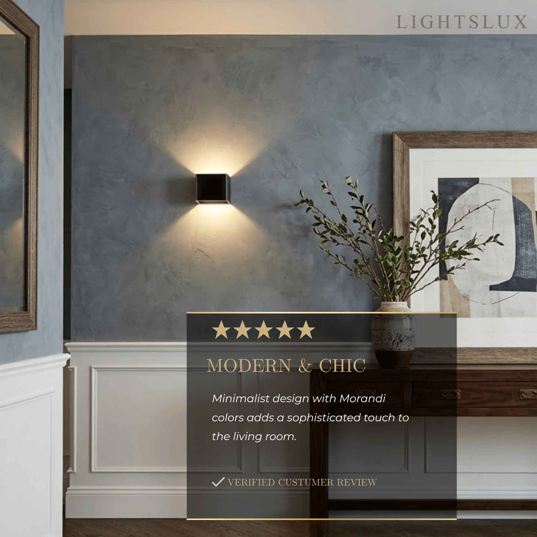 Morandia Modern Square Metal Wall Lamp - 6 Colors