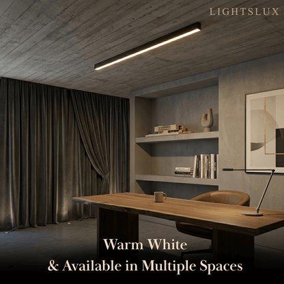 Arcato Minimalist Linear LED Ceiling Light – Black for Living Room