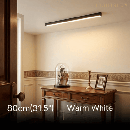 Arcato Minimalist Linear LED Ceiling Light – Black for Living Room