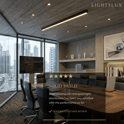 Arcato Minimalist Linear LED Ceiling Light – Black for Living Room