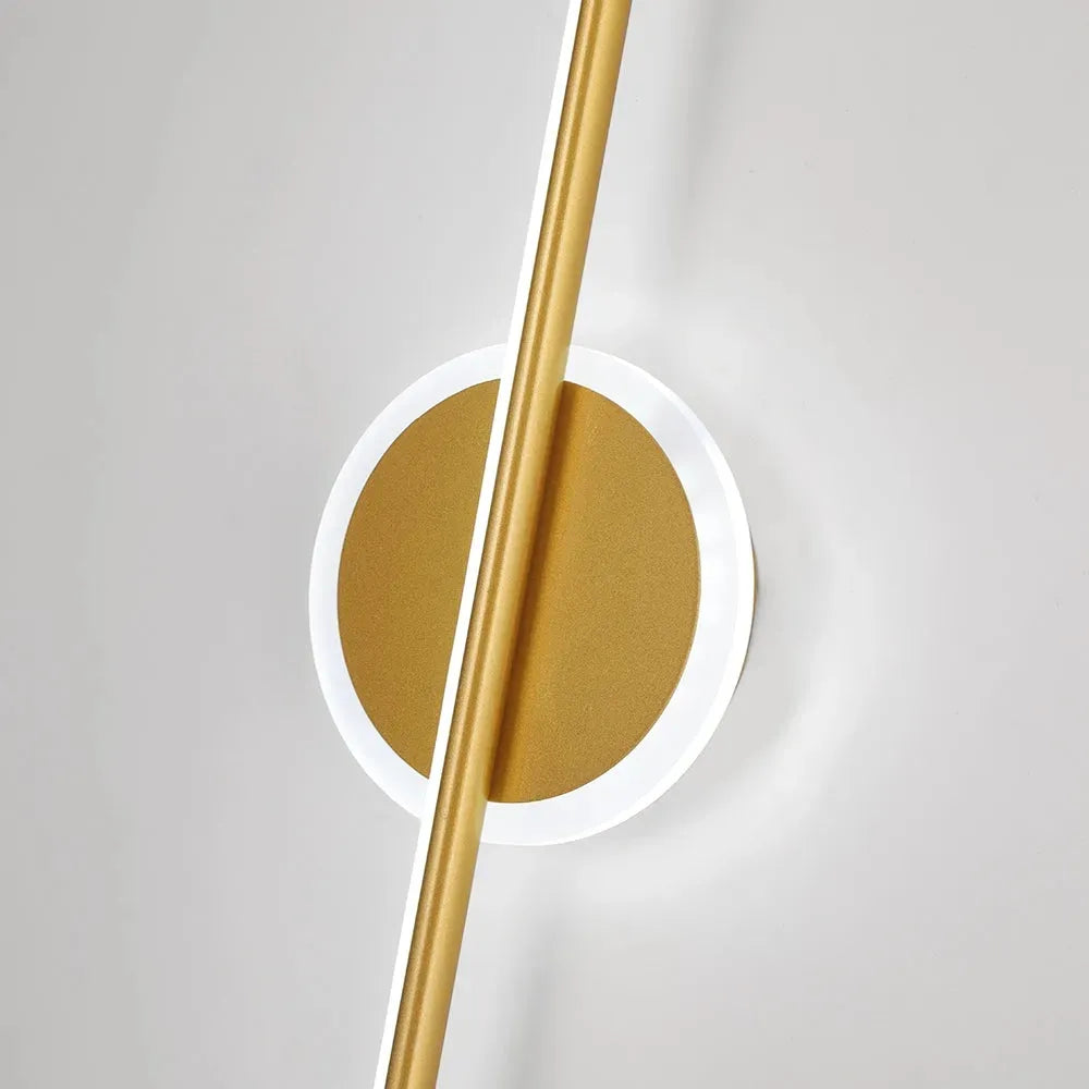 Minimalist Linear Vanity Light – Black/Gold Metal for Bathroom/Bedroom