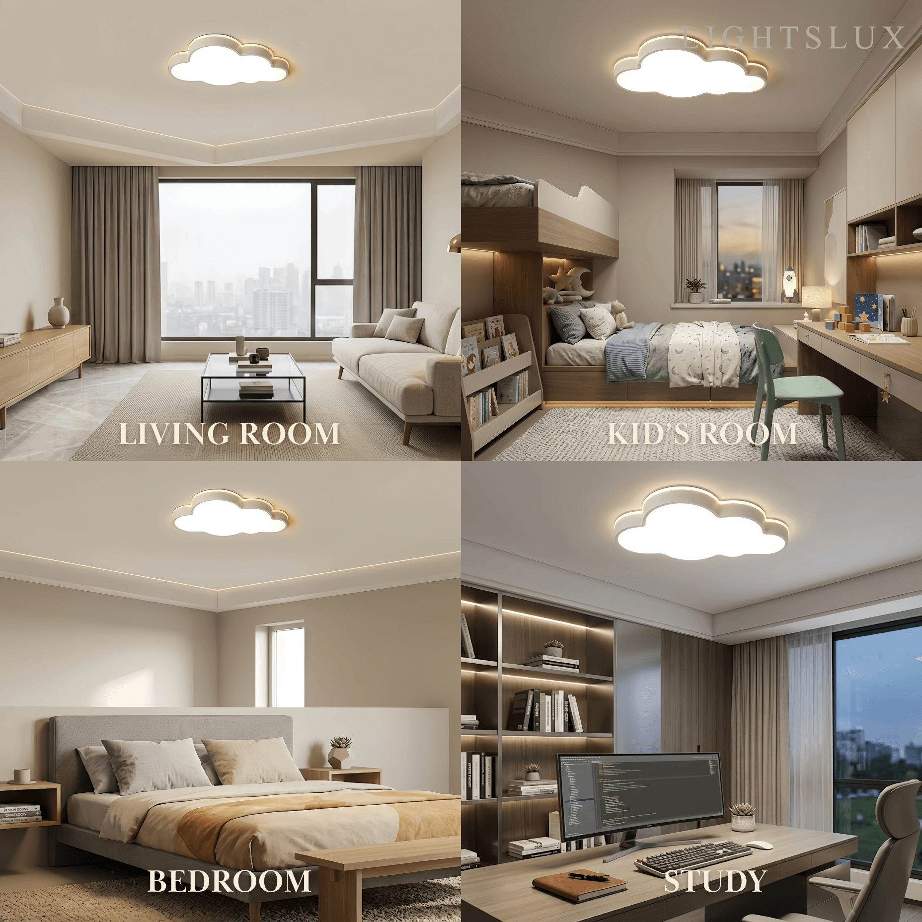 Modern White Flush Mount Ceiling Light