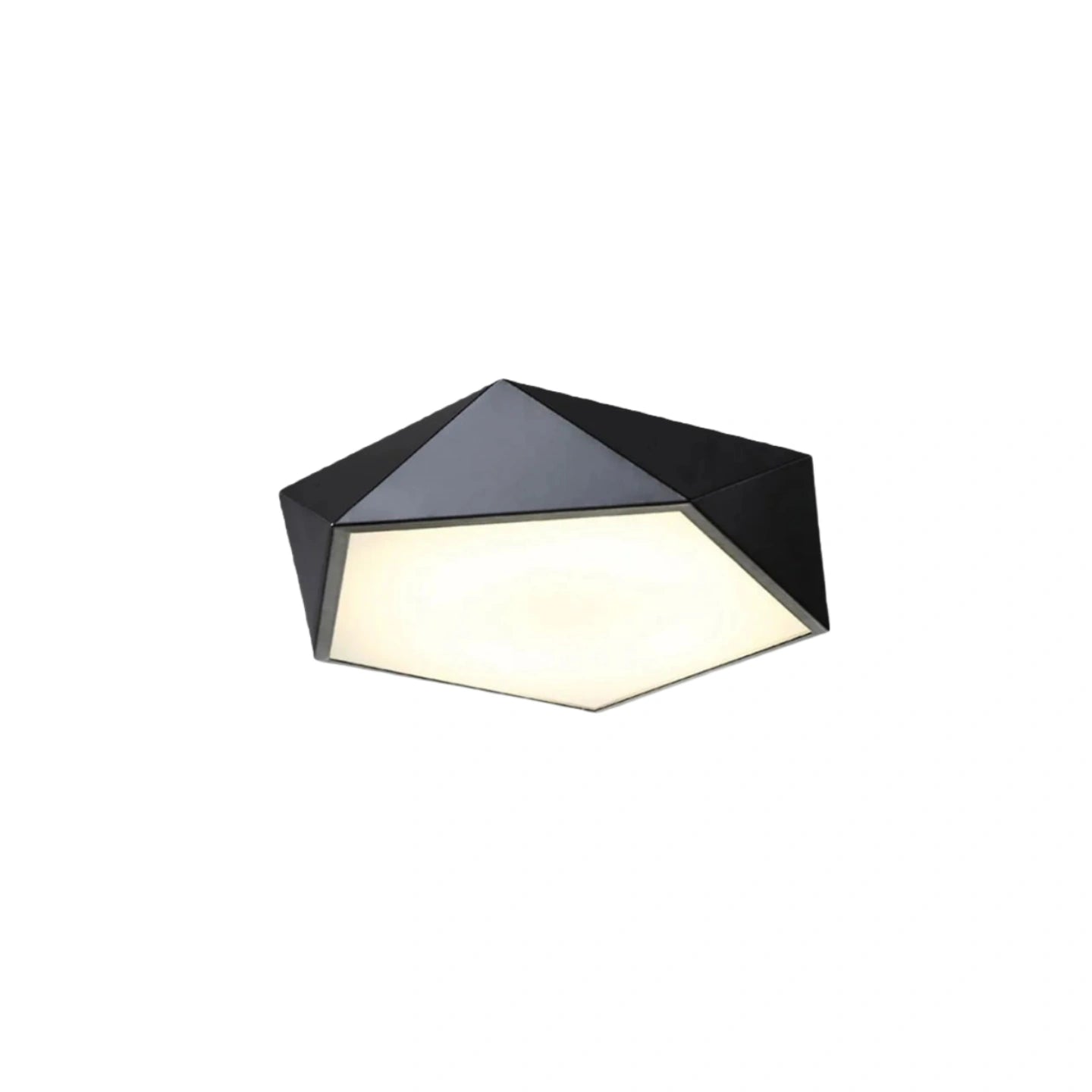 Arcato Klassische schwarze polygonale Deckenleuchte – Metallleuchte fürs Schlafzimmer
