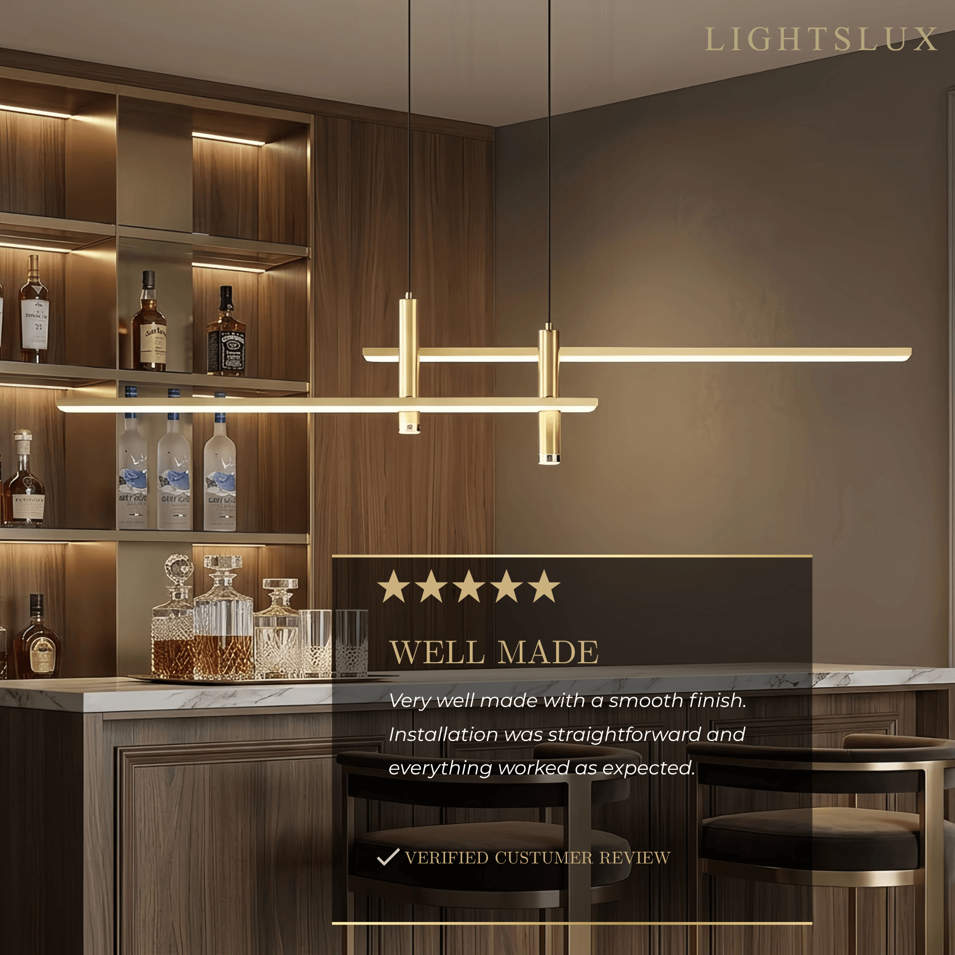 Arcato Modern Linear Pendant Light