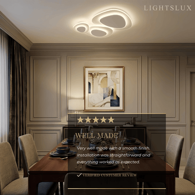 Crema Modern LED Flush Mount Ceiling Light – Nordic Metal Bedroom Fixture