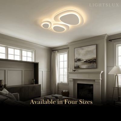 Crema Modern LED Flush Mount Ceiling Light – Nordic Metal Bedroom Fixture