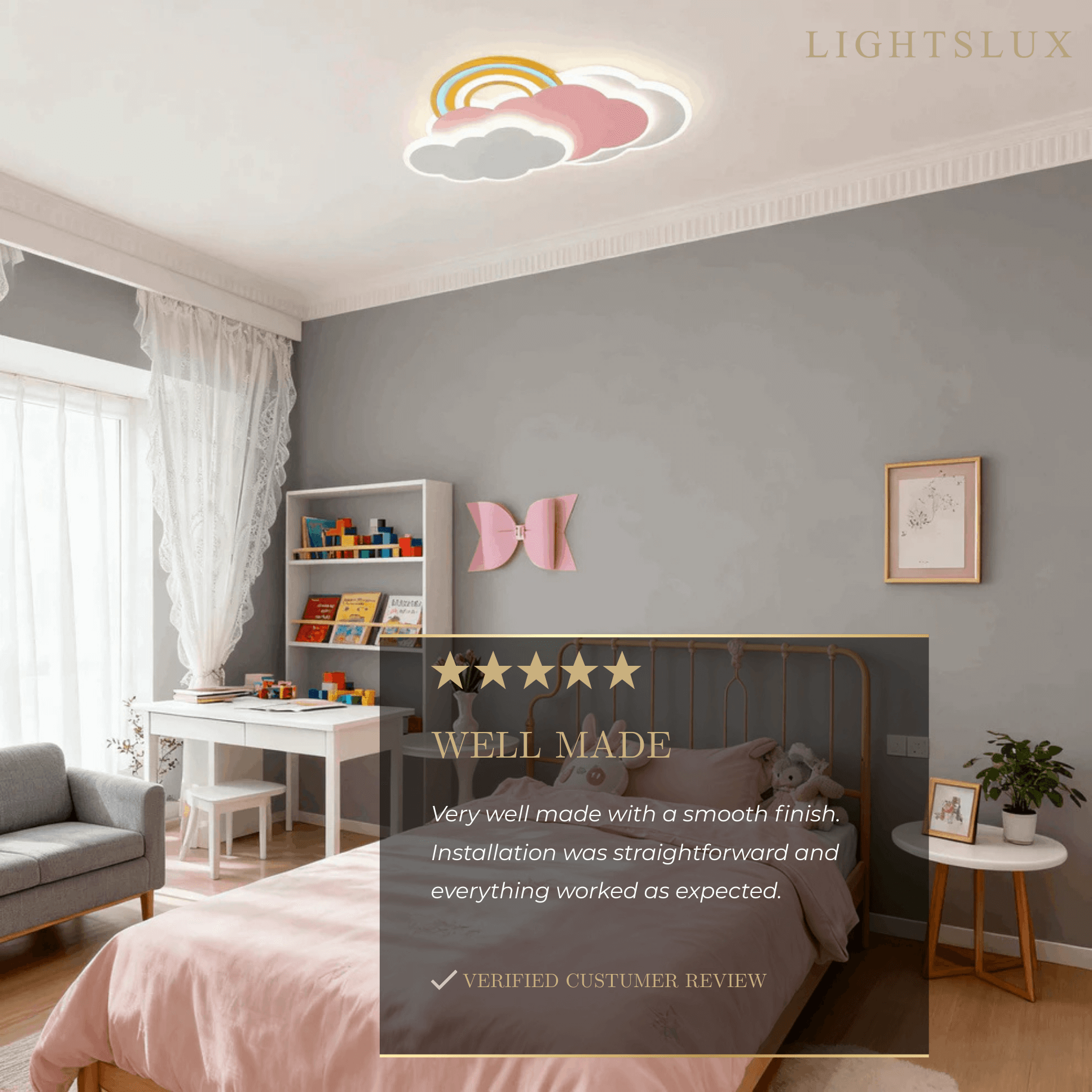 Vivara Cartoon Cloud-Shaped LED Flush Mount Ceiling Light – Kids Room Lamp