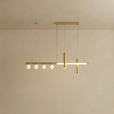 Pendant Light – Luxury Gold Metal & Crystal LED for Dining Room