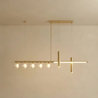 Pendant Light – Luxury Gold Metal & Crystal LED for Dining Room