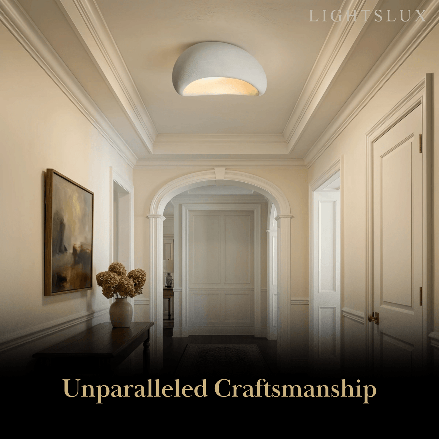 Nordic Flush Mount Ceiling Light — Resin Bread