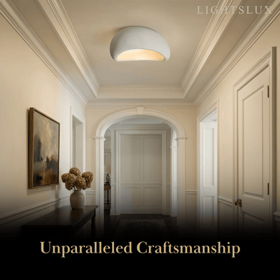 Nordic Flush Mount Ceiling Light — Resin Bread