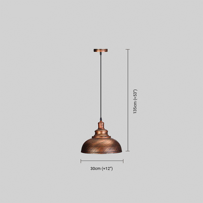 Industrielle Metall-Pendelleuchte Irondale – Kupferkuppel-Design für das Esszimmer