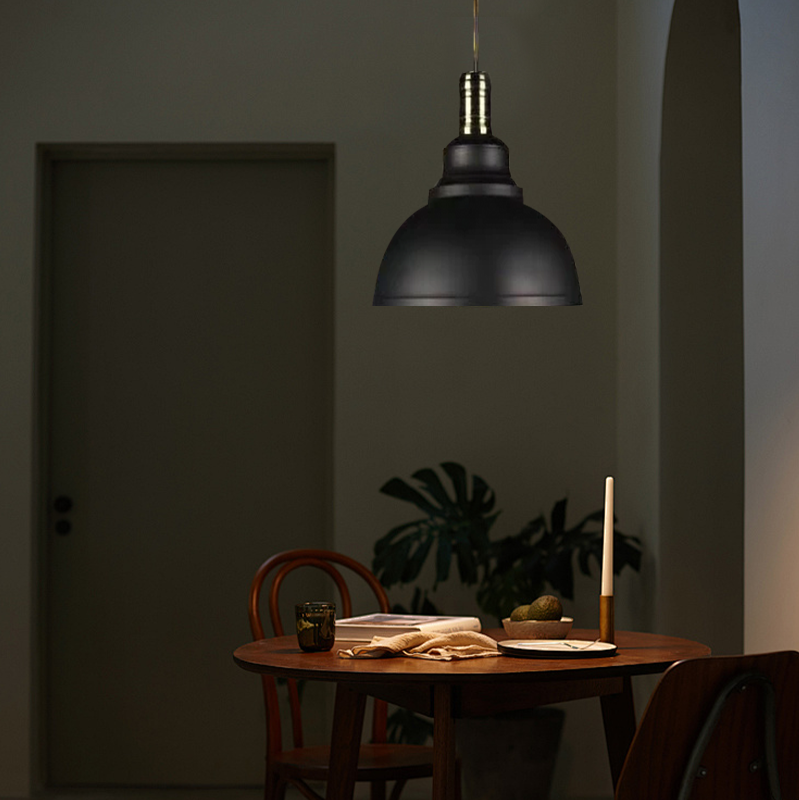 Industrial Metal Pendant Light - Copper Dome