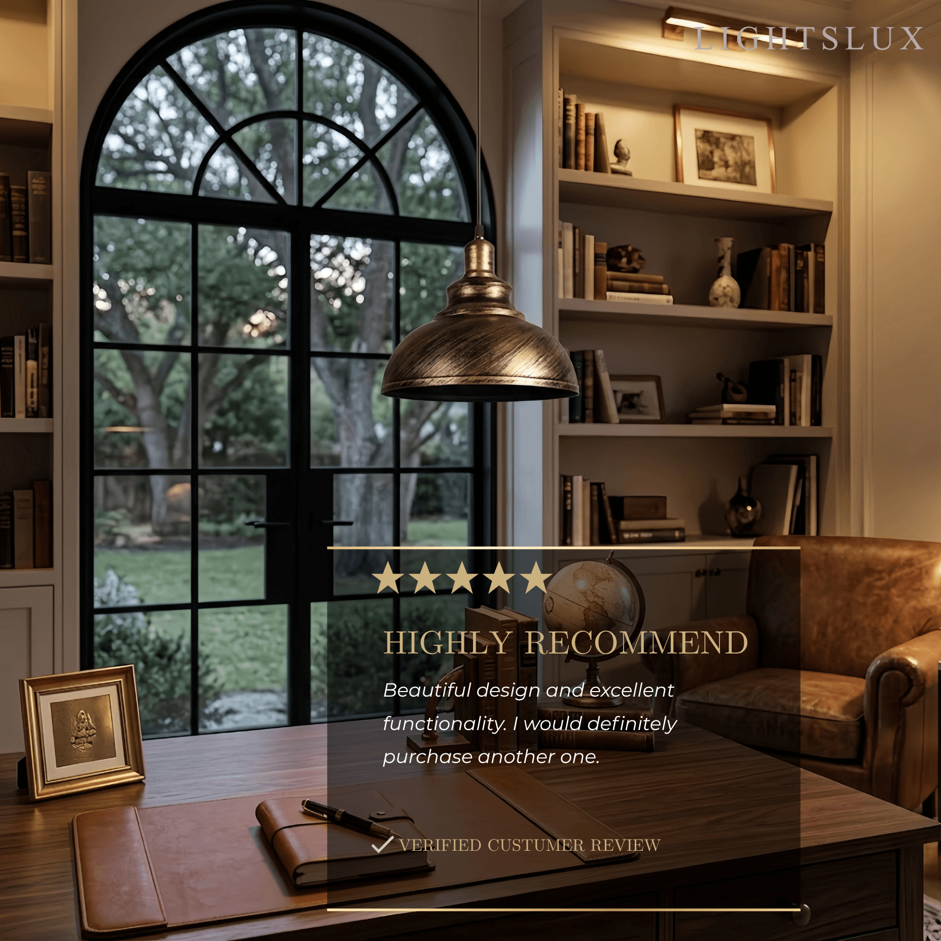 Irondale Industrial Metal Pendant Light - Copper Dome Design for Dining Room