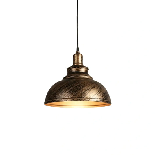 Irondale Industrial Metal Pendant Light - Copper Dome Design for Dining Room