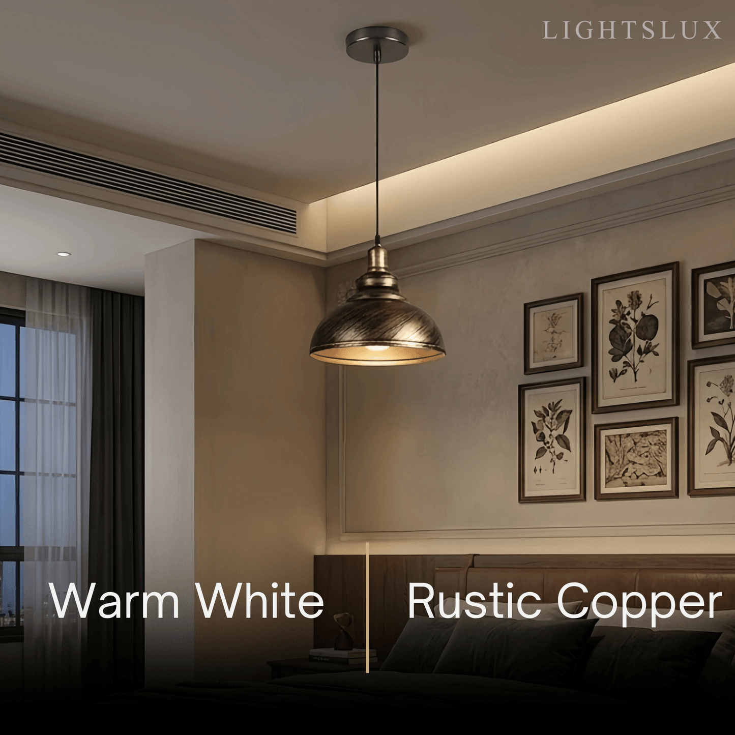 Irondale Industrial Metal Pendant Light - Copper Dome Design for Dining Room