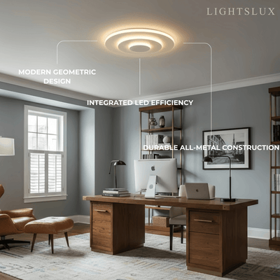 Crema Modern Nordic Round Flush Mount Ceiling Light – White Fixture