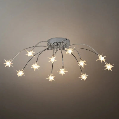 Nebula Art Deco Ceiling Light - Gold/Black/Chrome Metal Fixture for Bedroom