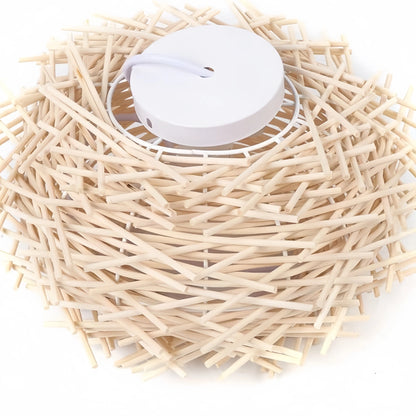 Bamburo Farmhouse Globular Wood Pendant Light – Brown for Living Room