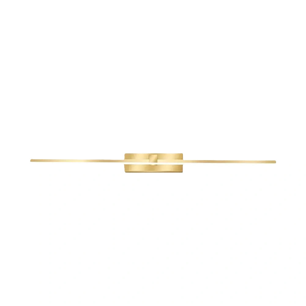 Arcato Moderne lineare Wandleuchte - Goldfarbenes Metall &amp; Acryl für das Wohnzimmer