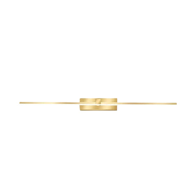 Arcato Moderne lineare Wandleuchte - Goldfarbenes Metall &amp; Acryl für das Wohnzimmer
