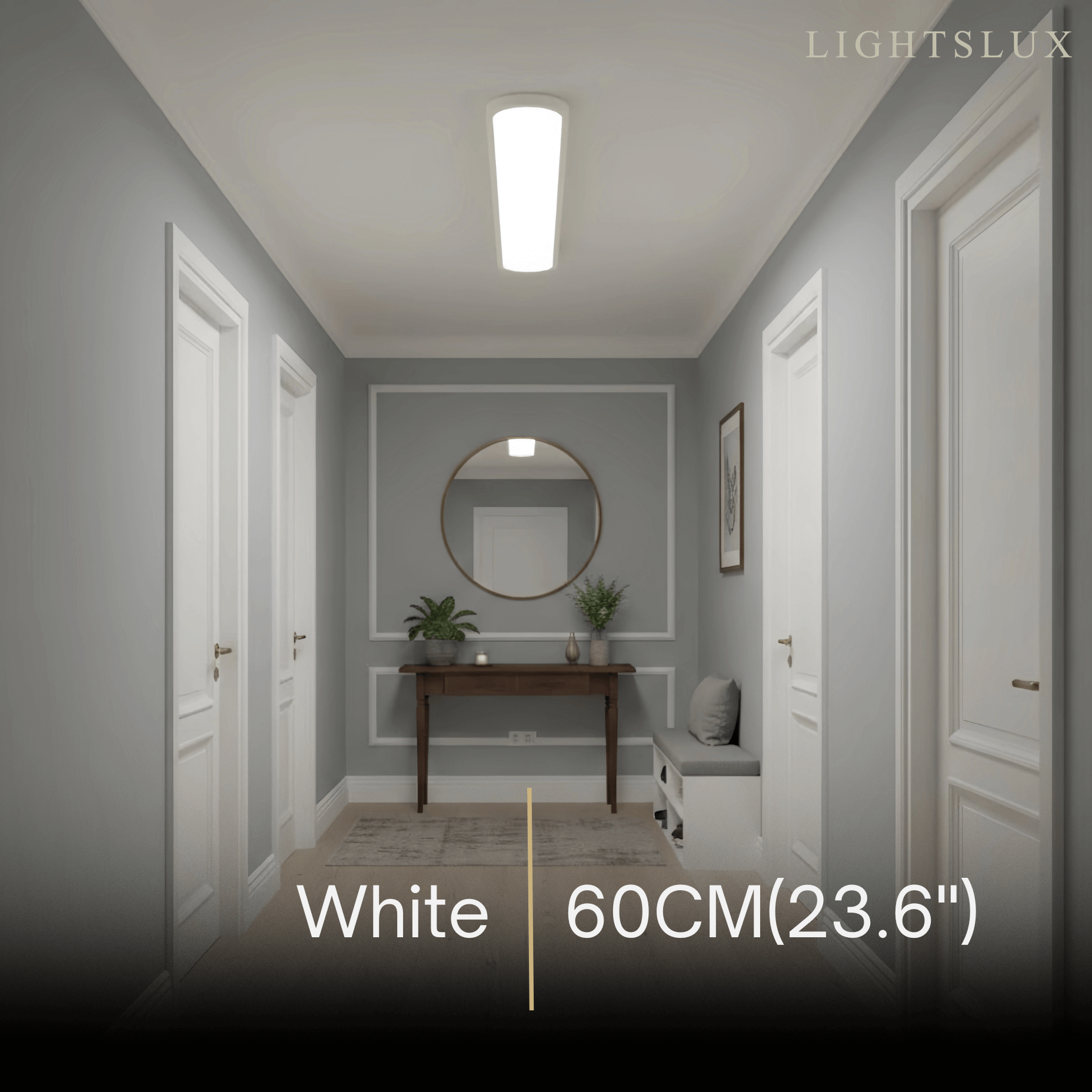 Arcato Minimalist White/Black LED Flush Mount Ceiling Light Living Room