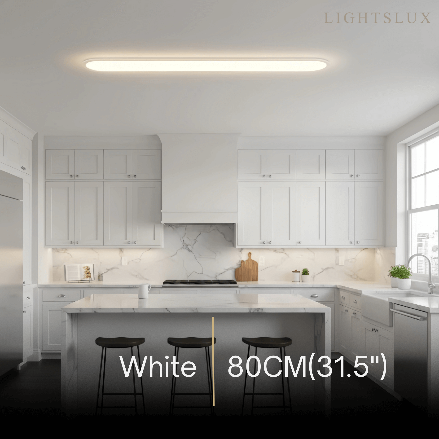 Arcato Minimalist White/Black LED Flush Mount Ceiling Light Living Room